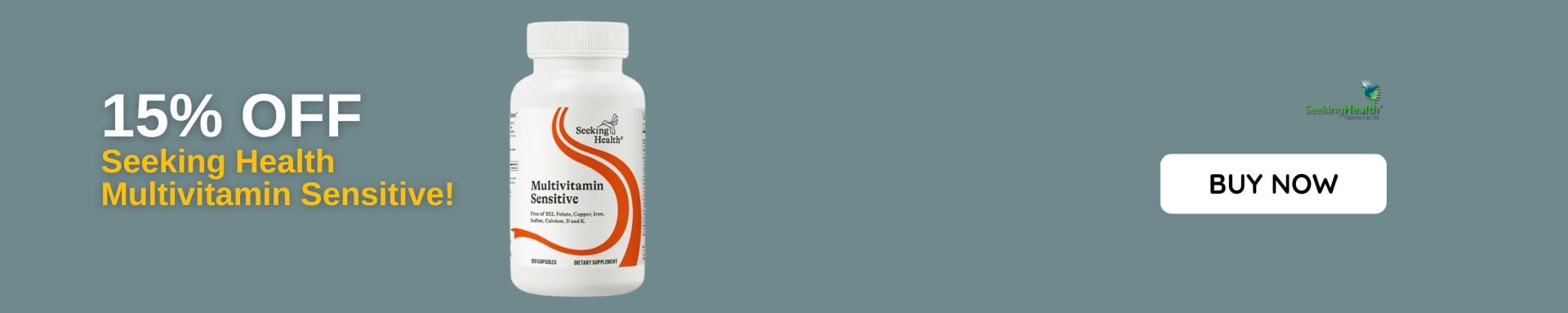 15% off Seeking Health Multivitamin Sensitive