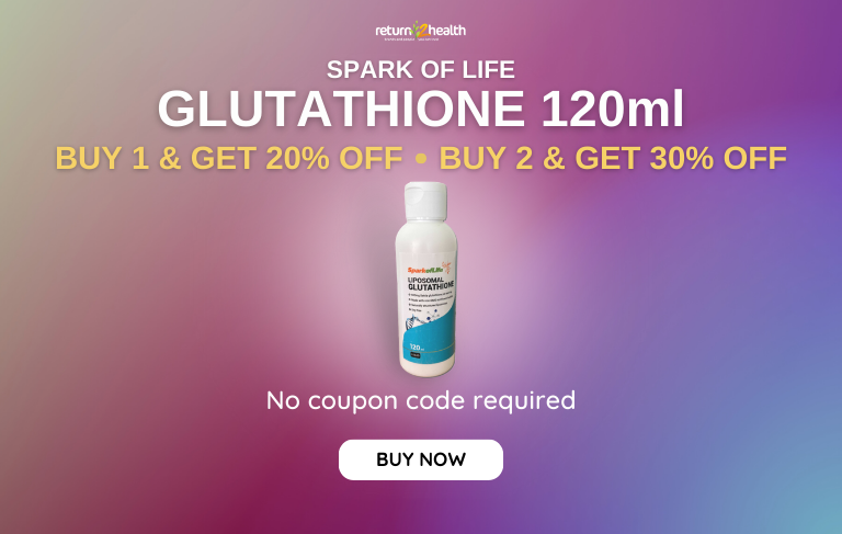 Spark of Life Glutathione 120ml. Buy 1 & get 20% off or buy 2 & get 30% off.